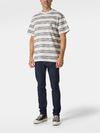 Cotton T-shirt with striped print