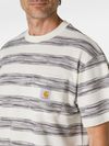 Cotton T-shirt with striped print