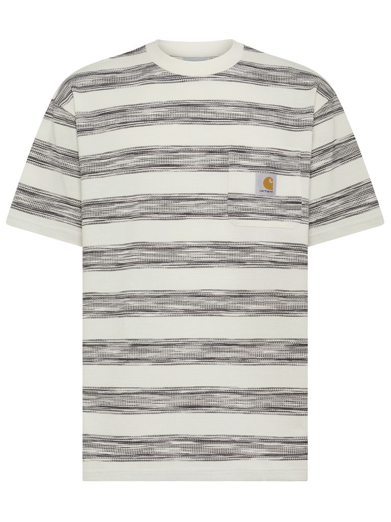 Shop Carhartt Cotton T-shirt With Striped Print In White