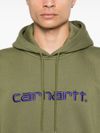 carhartt wip - Felpa in cotone con cappuccio e logo - 1