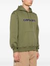 carhartt wip - Felpa in cotone con cappuccio e logo - 4