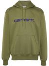 carhartt wip - Felpa in cotone con cappuccio e logo