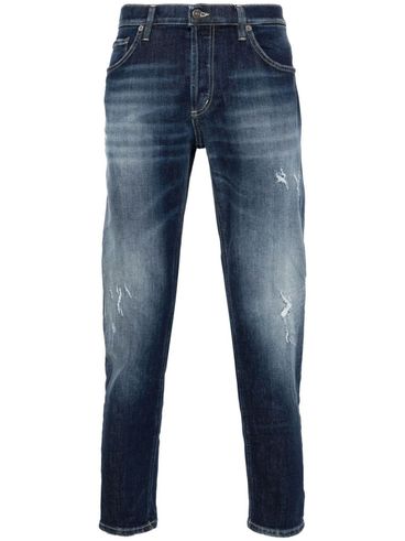 Cotton jeans with a worn effect