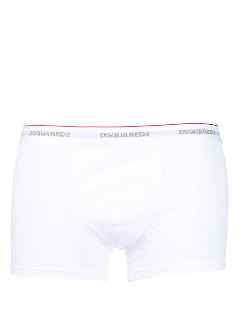 Shop Dsquared2 Set Of Stretch Cotton Boxer Briefs In White