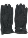 Insulated leather gloves.