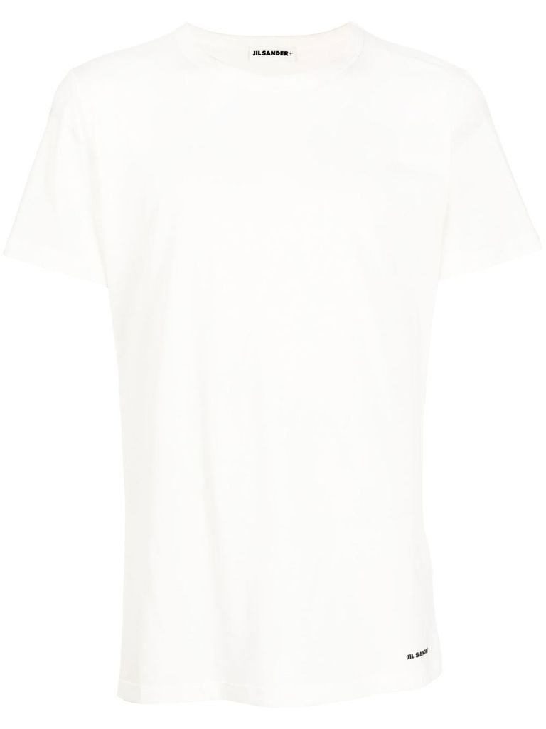 Shop Jil Sander Cotton T-shirt With Logo Print In White