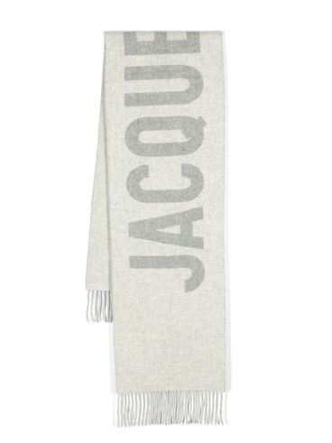 Heavy wool virgin scarf with logo