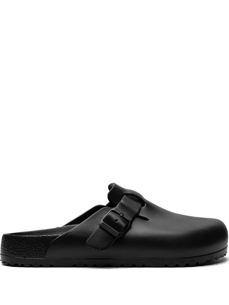 Shop Birkenstock Boston Rubber Sandal In Black