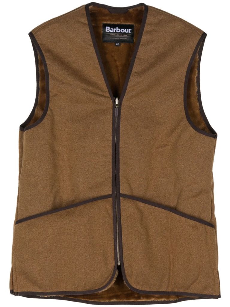 Fleece vest with zip