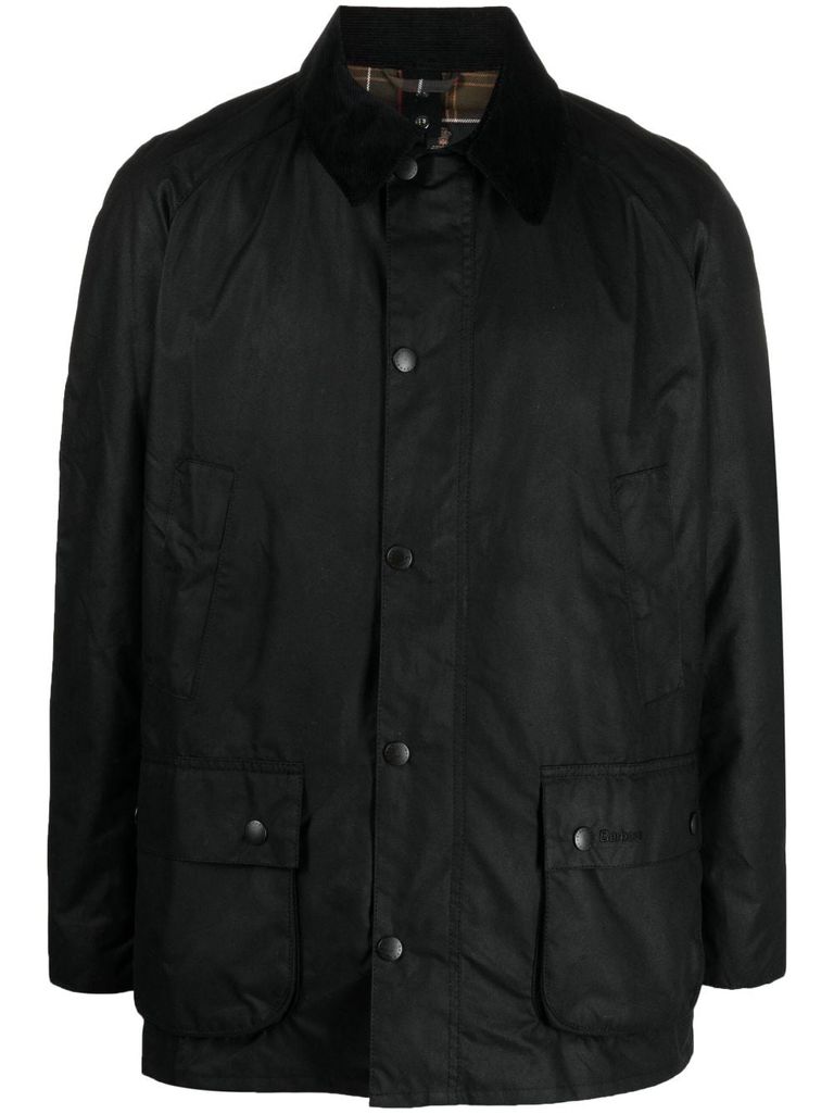 Shop Barbour Ashby Waxed Jacket In Black