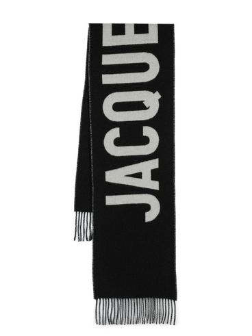 Heavy wool virgin scarf with logo