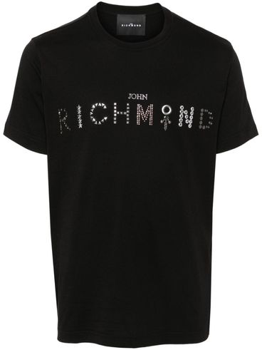 JOHN RICHMOND - Cotton T-shirt with studs