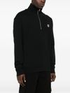 maison kitsuné - Cotton sweatshirt with high neck and logo embroidery - 4