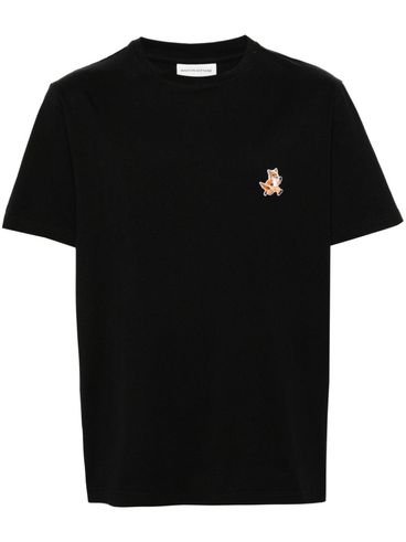 Cotton t-shirt with embroidered fox logo