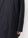 Single-Breasted Wool and Cotton Trench Coat with Vest