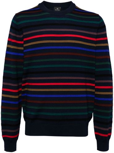 PS PAUL SMITH - Maglia in lana merino con righe orizzontali