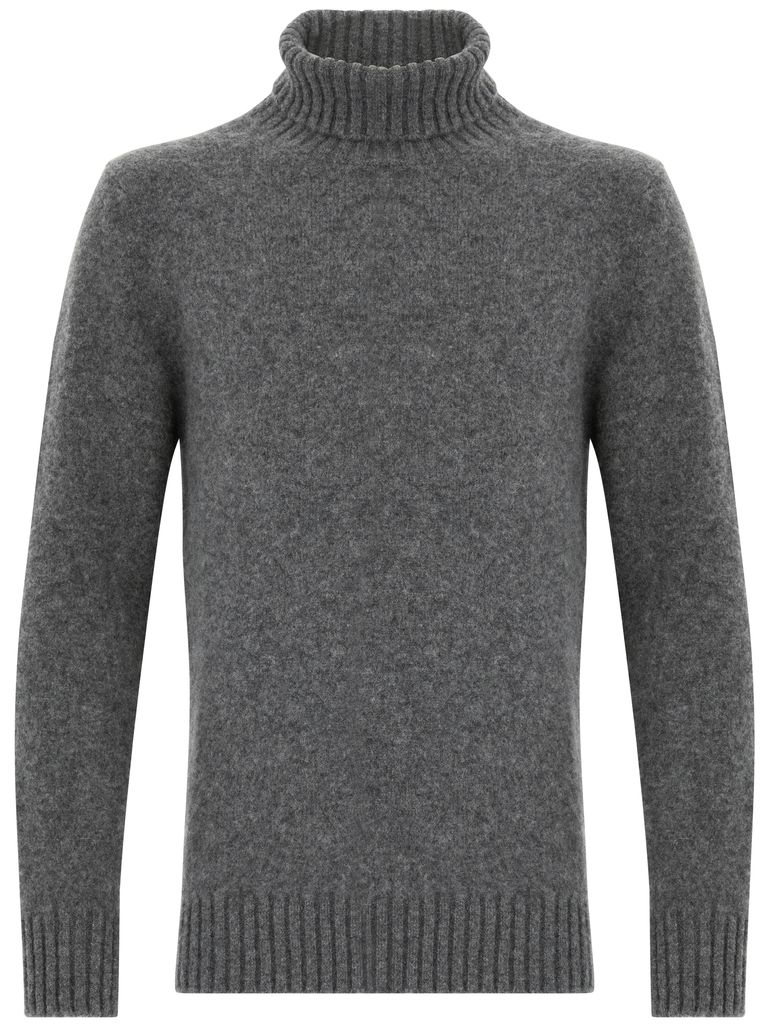 Shop Piacenza Cashmere Cashmere And Silk Turtleneck Sweater In Grey