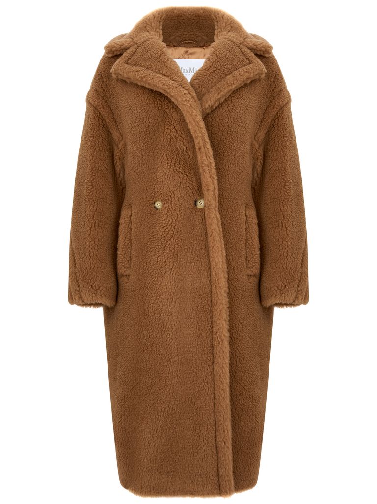 Shop Max Mara 'teddy' Long Wool Coat In Beige