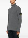 Grey Virgin Wool Turtleneck Sweater