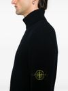 Navy Blue Virgin Wool Turtleneck Sweater