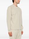 stone island - Beige Cotton Crewneck Sweatshirt with Compass Patch - 1