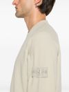 stone island - Beige Cotton Crewneck Sweatshirt with Compass Patch - 3