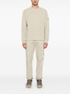 stone island - Beige Cotton Crewneck Sweatshirt with Compass Patch - 4