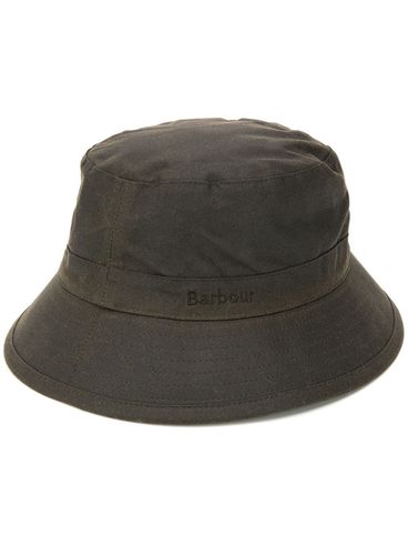 BARBOUR - Waxed cotton bucket hat