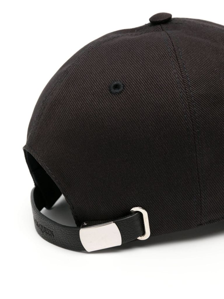 Shop Alexander Mcqueen Hat With Logo In Nero