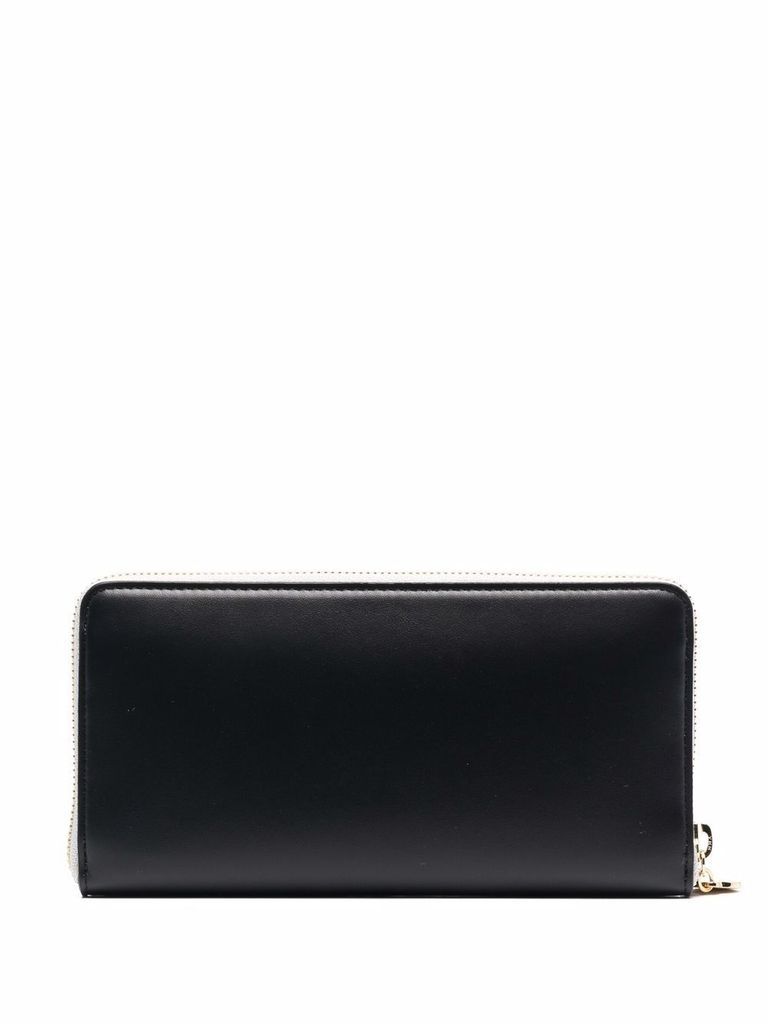 Shop Stella Mccartney 'continental Logo' Wallet In Nero