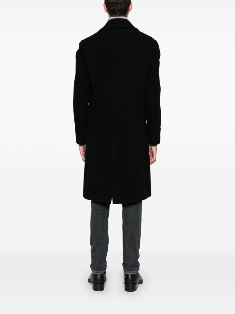 Shop Tagliatore Cherry Single-breasted Wool Coat In Nero