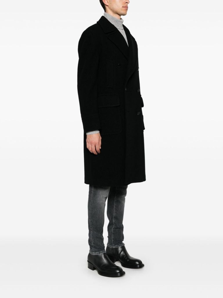 Shop Tagliatore Cherry Single-breasted Wool Coat In Nero