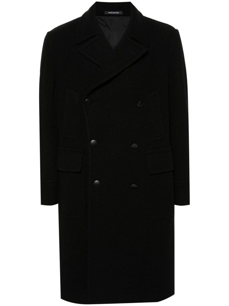 Shop Tagliatore Cherry Single-breasted Wool Coat In Nero