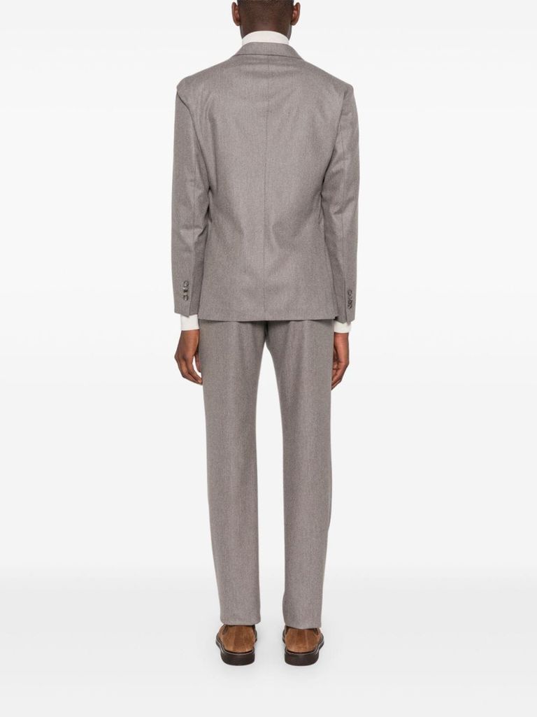 Shop Tagliatore Two-piece Virgin Wool Suit In Grigio