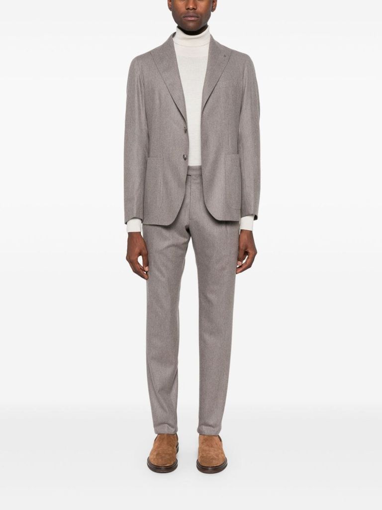 Shop Tagliatore Two-piece Virgin Wool Suit In Grigio