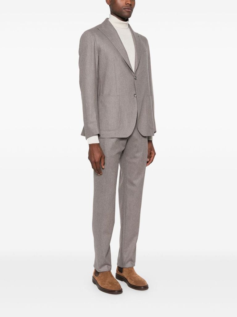 Shop Tagliatore Two-piece Virgin Wool Suit In Grigio