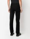 Mid-rise slim cotton trousers