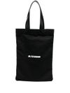 Borsa tote in cotone e lino con stampa logo