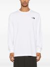 White cotton long-sleeve t-shirt