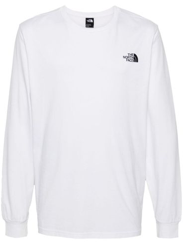 THE NORTH FACE - T-shirt in cotone bianco a maniche lunghe