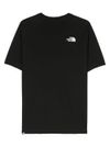 Black cotton t-shirt with logo print