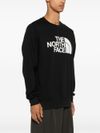 Black cotton crewneck sweatshirt with logo