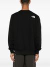 Black cotton crewneck sweatshirt with logo