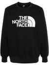 Black cotton crewneck sweatshirt with logo