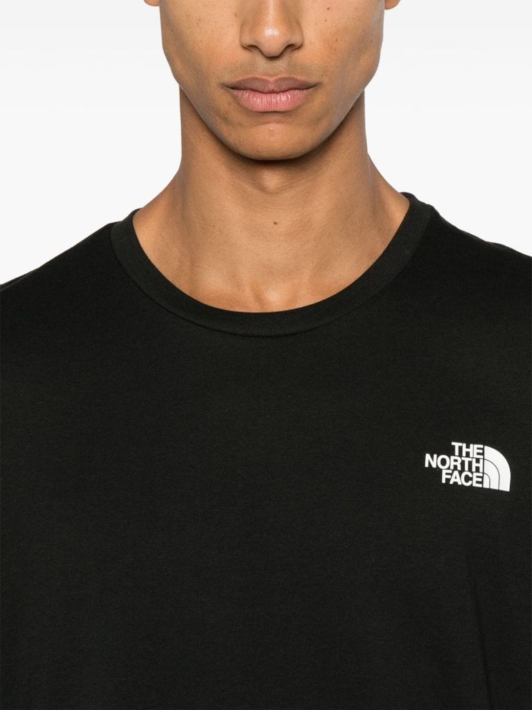 Shop The North Face Black Cotton Long-sleeve T-shirt In Nero