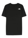 Black cotton t-shirt with logo print