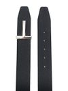 Reversible calf leather belt