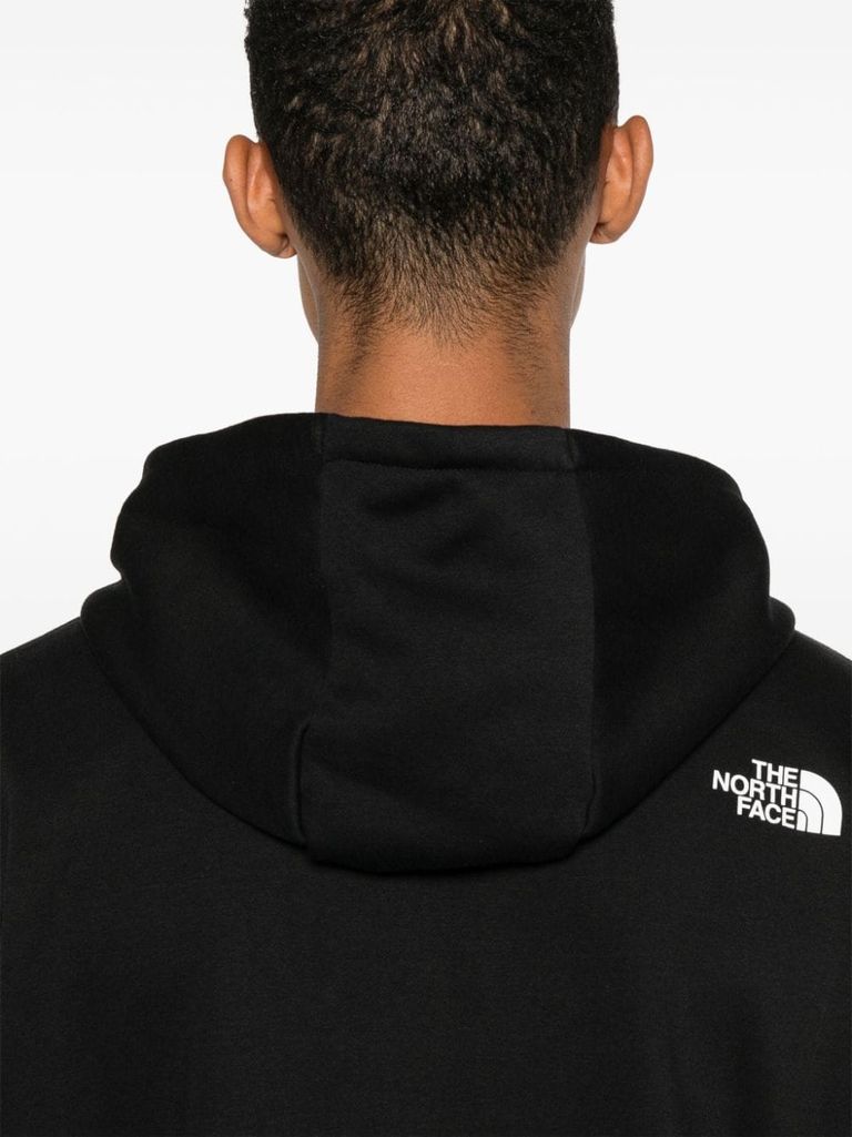 Shop The North Face Black Cotton Hoodie With Logo In Nero