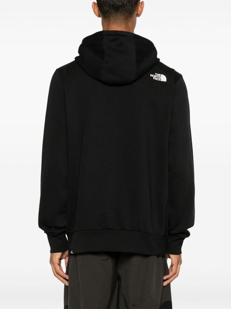 Shop The North Face Black Cotton Hoodie With Logo In Nero