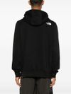 Black cotton hoodie with logo